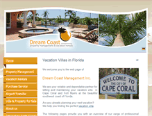 Tablet Screenshot of dream-coast-management.com